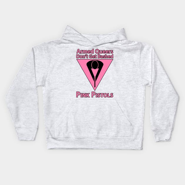 Pink Pistols Kids Hoodie by Operation Blazing Sword